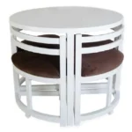 میز و صندلی ناهارخوری 4 نفر مدل کمجا sefid - Image 4