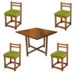 میز و صندلی ناهارخوری 4 نفره مدل کمجا مربع V04 - Image 3