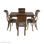 میز و صندلی ناهارخوری 4 نفره مدل صدفی 04S - Image 6