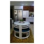 میز و صندلی ناهارخوری 4 نفر مدل کمجا sefid - Image 3