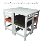 میز و صندلی ناهارخوری 4 نفره مدل V4.sefid - Image 2