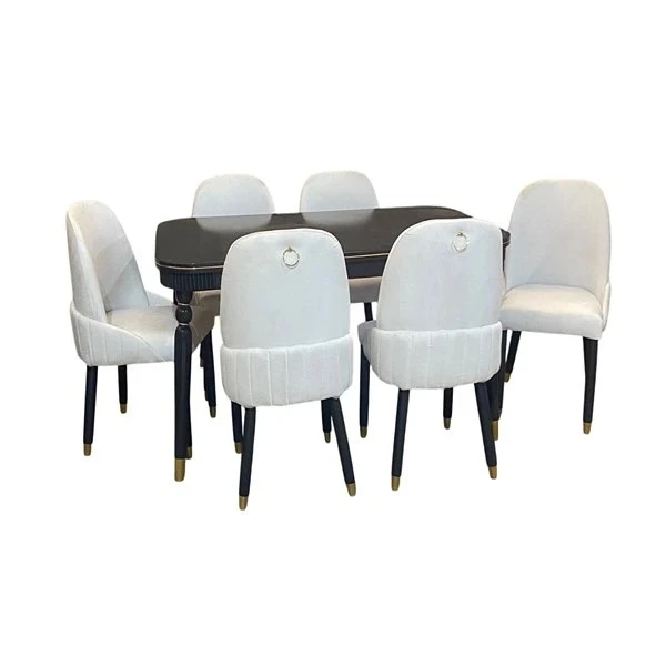 4ea4c6b32cef3da97b9fb0e045fc65f15d1522af_1754143250 میز و صندلی ناهارخوری شش نفره گالری والریان مدل laky S - Image 1