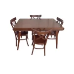 میز و صندلی ناهارخوری چهار نفره گالری والریان مدل Lah X-2804