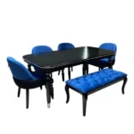 میز و صندلی ناهارخوری شش نفره گالری والریان مدل nimkat06