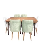 میز و صندلی ناهارخوری شش نفره گالری والریان مدل M-CH-306