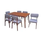 میز و صندلی ناهارخوری شش نفره گالری والریان مدل Pro Max 1706